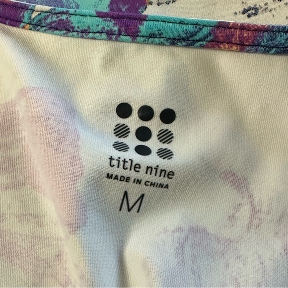Title Nine Floral Diamalete Colorful Activewear Athletic Dress Size Medium - Picture 13 of 16